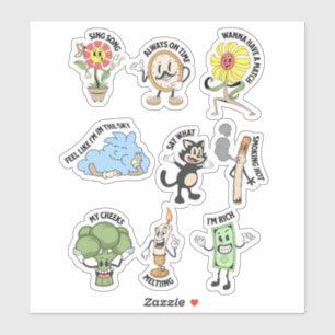 Druk jezelf uit in Kawaii! leuk personage Sticker