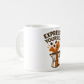 Druk jezelf uit  koffiemok (Voorkant links)