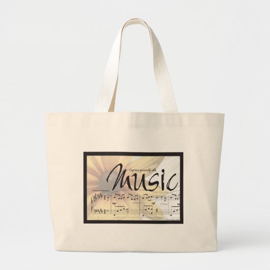 Druk jezelf uit met de Canvas tas Muziek (Voorkant)