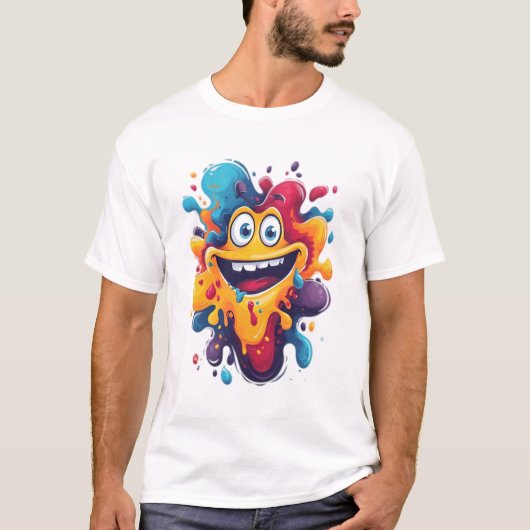 Druk jezelf uit met Fun & Crazy Art Design T-shirt (Voorkant)