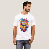 Druk jezelf uit met Fun & Crazy Art Design T-shirt (Voorkant volledig)