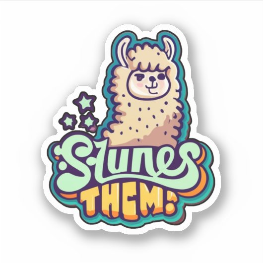 Druk jezelf uit met Llama Vinyl Stickers (Voorkant)