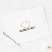 druk jezelf uit ovale sticker (Envelop)