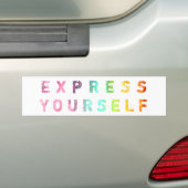Druk jezelf uit - Painterly Bumpersticker (Op auto)