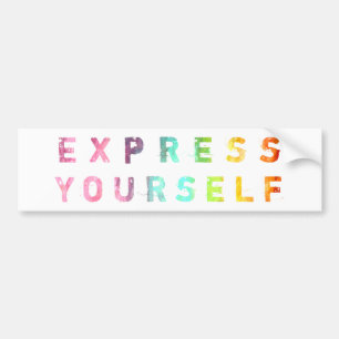Druk jezelf uit - Painterly Bumpersticker