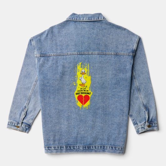 Druk Jezelf Uit Retro Cartoon Collage Spijkerjas Denim Jacket (Achterkant)
