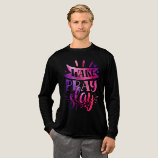 Druk Jezelf Uit - Word Wakker, Bid, Vernietig - Ro Tri-Blend Shirt