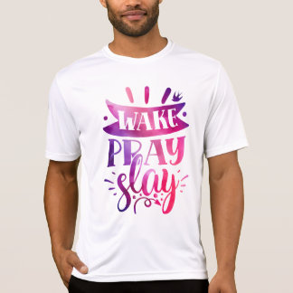 Druk Jezelf Uit - Word Wakker en Sla - Roze T-shirt