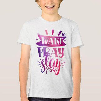 Druk Jezelf Uit - Word Wakker en Sla - Roze Tri-Blend Shirt