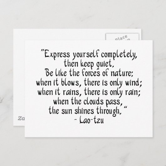 Druk jezelf volledig uit... briefkaart (Voorkant / Achterkant)