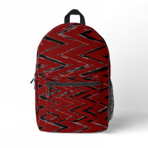 Druk Kunstzinnige Stijl Uit – Moderne Zigzag Rugza