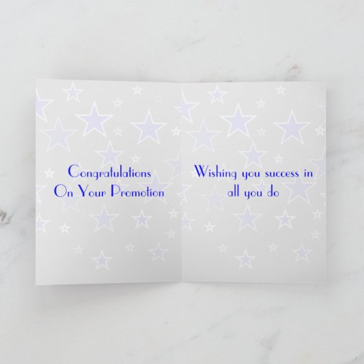 Druk Levering uit - Gelukwensen op Uw Promoti Kaart (Binnen)