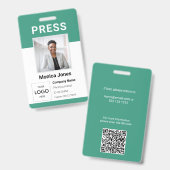 Druk Logo Foto QR Code Professioneel Badge (Voor- en achterkant)