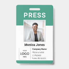 Druk Logo Foto QR Code Professioneel Badge