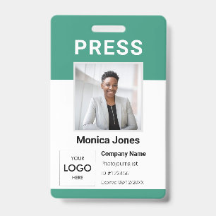 Druk Logo Foto QR Code Professioneel Badge