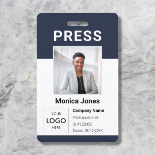 Druk Logo Foto QR Code Professionele Badge