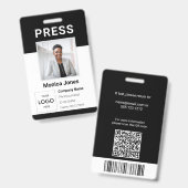 Druk Logo Foto QR Code Professionele Badge (Voor- en achterkant)