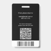 Druk Logo Foto QR Code Professionele Badge (Achterkant)