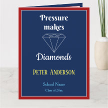 Druk maakt diamanten Afstuderen kaart