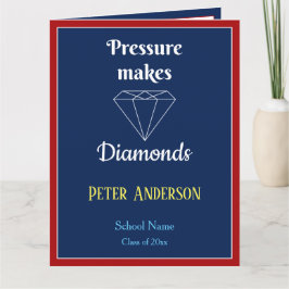 Druk maakt diamanten Afstuderen kaart