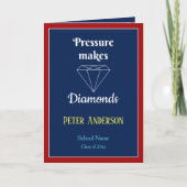 Druk maakt diamanten Afstuderen kaart (Voorkant)