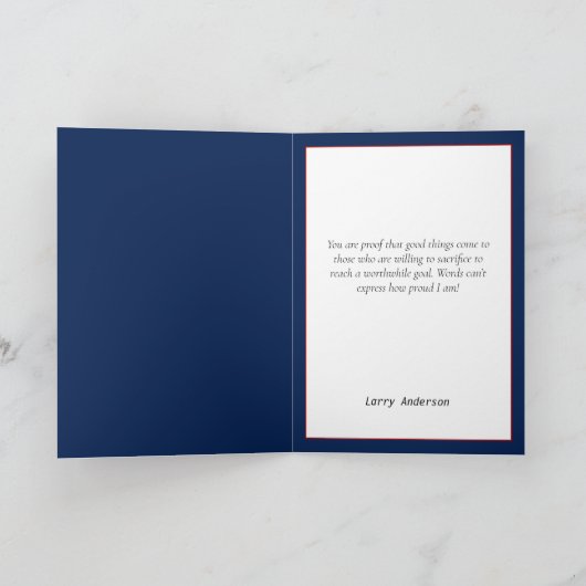 Druk maakt diamanten Afstuderen kaart (Binnen)