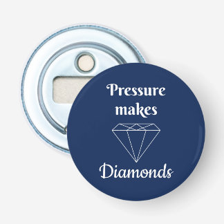Druk maakt diamanten button flesopener
