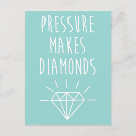 Druk maakt diamanten Citaat Briefkaart