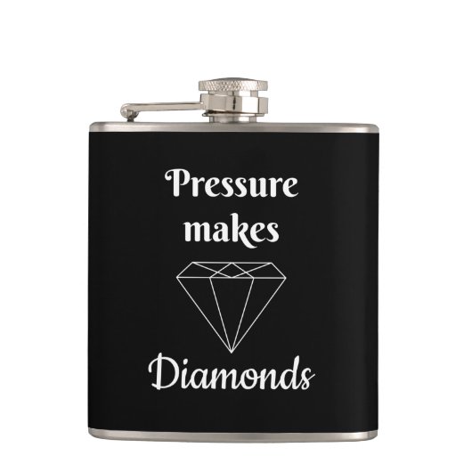 Druk maakt diamanten heupfles (Voorkant)