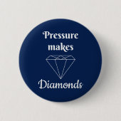 Druk maakt diamanten ronde button 5,7 cm (Voorkant)