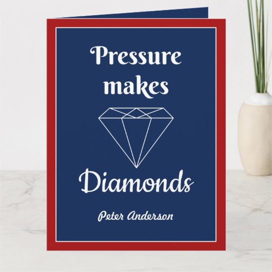 Druk maakt Diamonds-creditcard Bedankkaart (Voorkant)