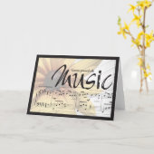 Druk me met Muziek Notecard uit Kaart (Gele Bloem)