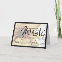 Druk me met Muziek Notecard uit