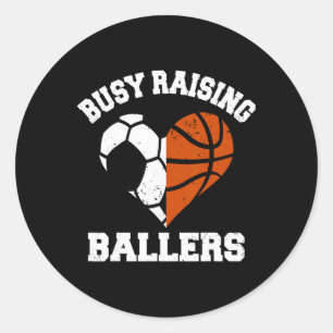 Druk met het opvoeden van Byllers Voetbal Bysketby Ronde Sticker