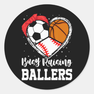 Druk met het opvoeden van Llers Funny Sell Voetbal Ronde Sticker