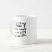 Druk met Introverteren Fun Mug Koffiemok (Voorkant links)