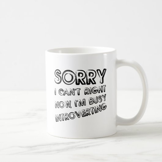 Druk met Introverteren Fun Mug Koffiemok (Rechts)