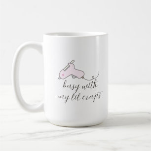 Druk met mijn kleine ambachten Roze lijmpistool on Koffiemok
