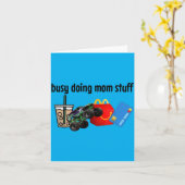 Druk met Moeder Dingen Mama Grappige Moedersdag Ui Kaart (Gele Bloem)