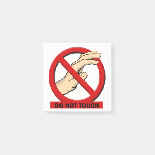 Druk niet op 3x3 plaatsen post-it® notes (Voorkant)