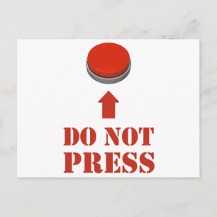 Druk niet op de rode Button Briefkaart