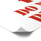 Druk niet op de rode Button Poster (Hoek)