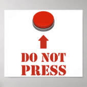 Druk niet op de rode Button Poster (Voorkant)