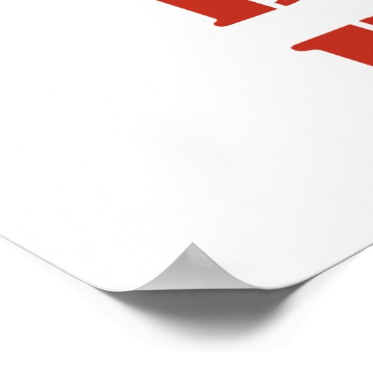 Druk niet op de rode Button Poster (Hoek)