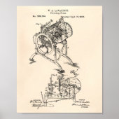 Druk op 1878 Patent Art Old Peper Poster (Voorkant)