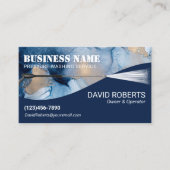 Druk op Abstracte marine en Gold Cleaning Visitekaartje (Voorkant)