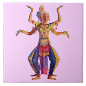 Druk op Balinese danseres Tegeltje (Voorkant)