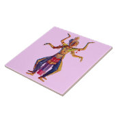 Druk op Balinese danseres Tegeltje (Zijkant)