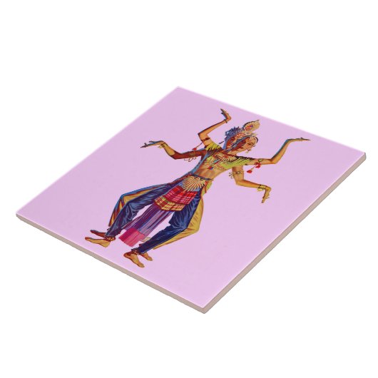 Druk op Balinese danseres Tegeltje (Zijkant)