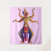 Druk op Balinese danseres Wandkleed (Voorkant)